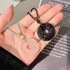 Pingente de Ágata Branca Natural Pixiu Fivela Segura da Sorte Colar para Homens e Mulheres Pingente Retrô Longo Presente para o Festival Tanabata