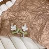 Brincos de Flor de Pérola com Agulha de Prata S925 Brincos Franceses Coreanos Moda Feminina Brincos de Camélia Brincos Brincos