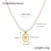 Colgante Francés de Acero de Titanio con Incrustaciones de Nácar Blanco Estilo Europeo y Americano Moda Versátil Elegante Collar de Madre con Perla Natural de Agua Dulce