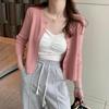 Cárdigan de Punto de Seda de Hielo para Mujer, Delgado de Verano, Falda de Tirantes, Sobrecamisa, Suéter Protector Solar, Chaqueta, Camisa de Aire Acondicionado, Top