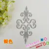 Accesorios de Vestir cosplay Animación Vestido Disfraz Antiguo Tela Bordada Étnica Pegatinas de Tela Oro y Plata 3233# Flores Calientes