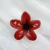 Pinza para el cabello de flor de plumeria de suministro transfronterizo, color degradado, moderno accesorio para el cabello para recogidos de mujer, pinza de tiburón