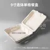 Caixa de Refeição Descartável de Polpa Biodegradável Ecológica Caixa de Almoço Personalizável Caixa para Fast Food Caixa de Almoço com Compartimento com Tampa Caixa para Levar