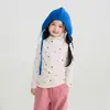 Camada Base Listrada de Bolinhas de Arroz Pegajoso Senlingji para Meninas, Camiseta Interna de Manga Longa com Gola Alta para Outono e Inverno