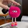 Lindo Conejo de Piernas Largas Bola de Carbón Peluche para Llavero de Coche Colgante Juguete de Peluche Encanto para Bolsos para Parejas