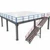 Venta Directa de Fábrica de Estanterías de Plataforma de Altillo de Servicio Pesado, Estructura de Acero de Gran Luz, Sin Soldadura, Divisor de Dos Niveles Desmontable