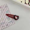 Navidad Año Nuevo Gato Negro y Rojo Amor Pasador Roto Chica Ins Flequillo Accesorios para el Cabello Pinza Lateral Dopamina Puesto de un Dólar