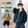 Jaqueta Matelassê Infantil Outono e Inverno 2026 Novo Estilo Roupas Grossas Quentes para Fim de Outono Roupas Finas de Algodão de Inverno para Bebê