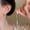 Clips para Orejas de Zirconio Coreano, Aretes de Perlas Femeninos, Clips para Orejas de Bobina de Mosquito Sin Perforar, Aretes de Lujo Ligero y de Alta Gama al Mayoreo