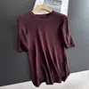 2026 Novo Tricô Fino de Malha Ajustado Curto Plissado Blusa Fina para Mulheres Atacado H10AS99529