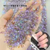 Arte de Uñas de Moda Pedrería Mini Diamante Aurora Estilo Hada Pedrería Irregular de Fondo Plano Decoración de Uñas Súper Brillante
