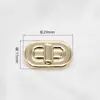 Botão de Pressão Metálico Retangular Simples Pequeno Botão Decorativo Estilo Chanel Jaqueta Botão de Pressão Oval de Quatro Botões Atacado