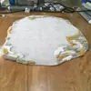 Alfombra Redonda para Dormitorio, Sala de Estar, Tocador, Silla, Felpudo, Alfombra de Mesita de Noche, Felpudo Amarillo Antideslizante, Alfombra de Dormitorio Engrosada