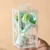 Flores de Jabón Perfumadas, Tulipanes Artificiales, Ramo Cuadriculado Terminado, Caja de Regalo Cuadrada, Flores Hechas a Mano al por Mayor, Souvenirs y Regalos Transfronterizos