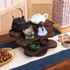 Nuevo Estilo Chino Estante de Almacenamiento para Tazas de Té de Madera Maciza Multicapa Escritorio Adornos Retro Hogar Juego de Té Tetera Estante de Madera