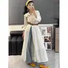 Elegante Vestido Camisa con Lazo Ceñidor para Mujer 2025 Verano Nuevo Moda Coreana de Gama Alta Elegante Tendencia de Vestido Largo