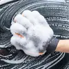 Guantes de Felpa de Doble Cara para Lavado de Autos, Patas de Oso de Felpa para Limpieza de Autos, Espumantes, No Dañan la Pintura, Guantes de Cinco Dedos para Limpieza de Autos, Engrosados