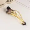 Novo Grampo de Bico de Pato Estampa de Leopardo Retrô da Amazon Grampo para Coque na Parte de Trás da Cabeça para Mulheres Grampo de Cabelo High-End para Penteado Semi-Preso