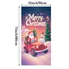 Cortina de Puerta de Dibujos Animados Navideños Amazon Tapiz Tela Colgante para Entrada de Patio Fondo de Fiesta Festiva Tela Colgante