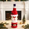 Nova decoração criativa de Natal bolsa de lã tricotada para garrafa de vinho Capa de garrafa de vinho para bar de Natal restaurante