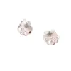 Pendientes de Perla Rosa Manta para Mujer, Pendientes con Diseño de Flor y Lazo Nicho, Accesorios para Orejas Versátiles de Lujo Ligero de Gama Alta