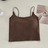 Nuevo algodón RC espalda hueca sin espalda hermoso tirante de espalda ropa interior con almohadilla para el pecho color sólido ropa interior ropa exterior top tubo chaleco