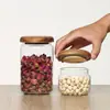 Jarra de vidro para armazenamento de alimentos de cozinha, jarra de vidro para armazenamento de chá, chá, chá, armazenamento à prova de umidade, armazenamento conveniente