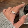 Anillo Geométrico Liso Chiheng de Plata de Ley S925 para Mujer, Estilo Coreano Nuevo Modelo 2026, Anillo Sencillo Versátil de Nicho de Gama Alta