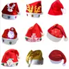 Chapéus Regulares Transfronteiriços do Fabricante Decorações de Chapéu de Natal Chapéus de Pelúcia Curta de Alta Qualidade Chapéus de Papai Noel Chapéus para Crianças e Adultos