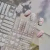 Adesivos de Manicure em Relevo, Adesivos de Unha Populares de Estilo Exquisito de Inverno, Adesivos de Joias de Suéter Fofos, Diamantes para Unhas