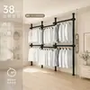 Perchero de pie 38 mm de grosor Simple para uso doméstico Montaje de perchero para ropa para casa de alquiler Estilo abierto Armario vestidor