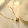 Europa y Estados Unidos no se decoloran material 316 estilo simple atmósfera exquisita nicho de lujo ligero elegante alto sentido collar