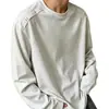 Marca de moda americana Diseño metálico Sentido del diseño Color sólido Manga larga Camiseta Hombre Otoño Corte limpio Sudadera con capucha Peso pesado Sencillo Superior