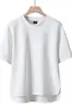Camiseta de Manga Curta Transfronteiriça Primavera e Verão Casual Pulôver Camiseta Masculina de Manga Meia-Manga Tamanho Grande Top Cor Sólida Gola Redonda Versátil Camiseta Masculina