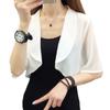 Xale Pequeno Estilo Coreano Chiffon Proteção Solar Roupa Colete de Manga Curta Feminino Chegada Nova Saia de Verão com Alça Curta Top Curto