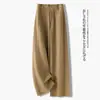 Calças Pantalona Retas de Cintura Alta Personalizadas para Mulheres, Casuais para o Dia a Dia, Outono, Emagrecedoras, com Caimento Fluido, Largas