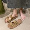 Pantuflas Birkendish de plataforma para mujer, ropa de exterior de verano 2025, nuevas pantuflas de playa planas, casuales y a la moda.