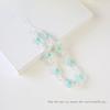 Lanyard Corto para Teléfono Correa de Muñeca Flor de Cristal Creativa Colgante Correa Anti-Caída Estilo Fresco y Dulce
