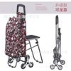 Carrito de compras para personas mayores con ruedas para empujar y sentarse, adecuado para la compra de comestibles, transporte de artículos del hogar y subir escaleras