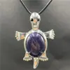 Colgante Broche Doble Uso Tortuga Pequeña Incrustaciones de Cristal Piedra Natural Multicolor Pin Exagerado Moderno Joyería de Comercio Exterior