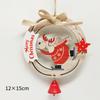 Suministro Transfronterizo de Campanas Huecas de Madera Navideñas, Colgantes de Viejo y Muñeco de Nieve, Decoraciones para Árbol de Navidad, Pequeños Accesorios y Decoraciones