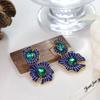 Pendientes Vintage de Plata con Diseño de Flor Gota de Agua de Circonita, Pendientes de Lujo Ligero de Gama Alta, Exquisitos Accesorios para Orejas Retro