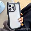 Orelhas de Gato Adequadas para Apple 16 Capa de Celular iphone14 Acrílico Transparente Bonito Mulheres 13 Internet Celebrity Ins