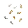 Novo Pingente Pequeno de Botão de Flor Pingente de Cruz Pingente de Trevo de Quatro Folhas DIY Artesanal Criativo Diamante Pequeno Cubo de Açúcar