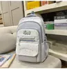 Mochilas Escolares de Aspecto Elegante en Colores Contrastantes para Mujeres, Mochilas de Viaje de Gran Capacidad para Secundaria y Preparatoria, Almacenamiento Multicapa, Mochilas Ligeras para Estudiantes