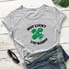 Ebay Comercio Exterior Deseo Comercio Exterior Europeo y Americano No Suerte Solo Bendecido Trébol de Cuatro Hojas Camiseta Nueva