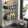 Estantes de Baño Seleccionados Cuidadosamente Sin Taladro, Estantes de Almacenamiento para Inodoro, Estantes de Esquina, Estantes Colgantes, Aluminio Espacial Lujo Ligero para Baño