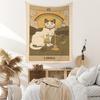 Popular Transfronteiriço Sol e Lua Gato Tarô Cartão Pano Pendurado Pano de Fundo Ins Decoração de Quarto Pano de Parede Tapeçaria de Gato Retrô