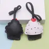 Encanto de llavero de cuero para bolso, diseño creativo de pastel de helado, llavero para coche, accesorio para coche, adorno decorativo, estilo dulce, en stock