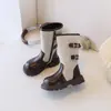 Botas infantis Keji 2026 versão coreana retrô artísticas para outono e inverno, botas estilo Martin para meninas, botas de cano alto estilo princesa para meninas